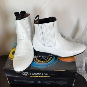 Heelys White Leather Ankle Boots